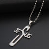 1Pc JESUS Cross Pendant Necklace Jewelry Stainless Steel Chain Christian Symbol Nice  Gifts  2022