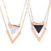1Pc Triangle Turquoises Necklace For Women Gold Color Chain Chocker Necklace