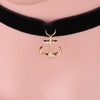 1Pc  Sailor Anchor Pendant Black Korea Velvet Rope Choker Collar Necklace Female Collier Bijoux Girls Gift