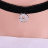 1Pc  Ghost Head Pendant Black Velvet Rope Choker Collar Necklace Female Collier Bijoux Girls Halloween Gift