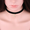 1Pc  Smiling Moon Face Pendant Black Korea Velvet Rope Choker Collar Necklace Female Collier Bijoux Girls Gift