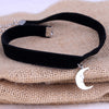 1Pc  Smiling Moon Face Pendant Black Korea Velvet Rope Choker Collar Necklace Female Collier Bijoux Girls Gift