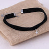 1Pc  Tiny Mill Finish Star Pendant Black Korea Velvet Rope Choker Collar Necklace Female Collier Bijoux Girls Gift
