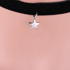 1Pc  Tiny Mill Finish Star Pendant Black Korea Velvet Rope Choker Collar Necklace Female Collier Bijoux Girls Gift