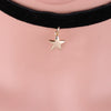 1Pc  Tiny Mill Finish Star Pendant Black Korea Velvet Rope Choker Collar Necklace Female Collier Bijoux Girls Gift