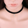 1Pc  Tiny Moon Pendant Black Korea Velvet Rope Choker Collar Necklace Female Simple Make Up Jewelry Girls Gift