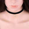 1Pc  Tiny Moon Pendant Black Korea Velvet Rope Choker Collar Necklace Female Simple Make Up Jewelry Girls Gift