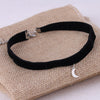 1Pc  Tiny Moon Pendant Black Korea Velvet Rope Choker Collar Necklace Female Simple Make Up Jewelry Girls Gift