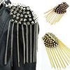 1Pc Punk Gothic Rivet Spike Epaulet Shoulder Board Mark Tassel Brooch Jewelry