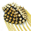 1Pc Punk Gothic Rivet Spike Epaulet Shoulder Board Mark Tassel Brooch Jewelry