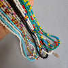 1Pc Simple Acrylic Seed Beads Strand Necklace Multi-color Beaded Elastic String Short Choker Necklace For Women Girls  Jewelry
