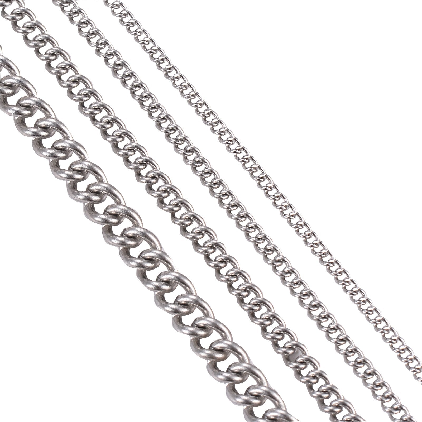 1Pc Stainless Steel Basic Link chain necklace 1.5/2/3/4.5mm necklace chain for DIY pendant necklace jewelry making