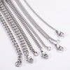 1Pc Stainless Steel Basic Link chain necklace 1.5/2/3/4.5mm necklace chain for DIY pendant necklace jewelry making