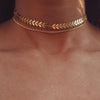 1Pcs Aircraft Leaves Chain Stainless Steel Choker Necklace Bohemian For Woman Collar Jewelry  Not allergic