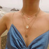 1Pcs Boho Beach Tassel Multilayer Seashell Pendant Chain Choker Necklace Jewelry