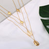 1Pcs Boho Beach Tassel Multilayer Seashell Pendant Chain Choker Necklace Jewelry