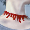 1Pcs Gothic Style Red Blood Drip Necklace Fancy Dress Fun Joke Choker For Women Men Horror Party Jewerly