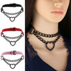 1Pcs Heart Choker With Chain Goth Collar For Girls Punk Cute Kawaii Cosplay Necklace Girl Chockers Harajuku Accessories