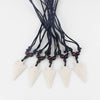 1Pcs Imitation Yak Bone Large Arrow Shark Tooth Teeth Pendant Necklace Surfer Necklace Adjustable Gift