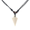 1Pcs Imitation Yak Bone Large Arrow Shark Tooth Teeth Pendant Necklace Surfer Necklace Adjustable Gift