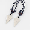 1Pcs Imitation Yak Bone Large Arrow Shark Tooth Teeth Pendant Necklace Surfer Necklace Adjustable Gift