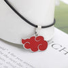 1Pcs Japanese Anime Cosplay  Akatsuki Organization Red Cloud Sign Metal  Unisex Pendant Trendy jewelry Women Men Necklace