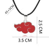 1Pcs Japanese Anime Cosplay  Akatsuki Organization Red Cloud Sign Metal  Unisex Pendant Trendy jewelry Women Men Necklace