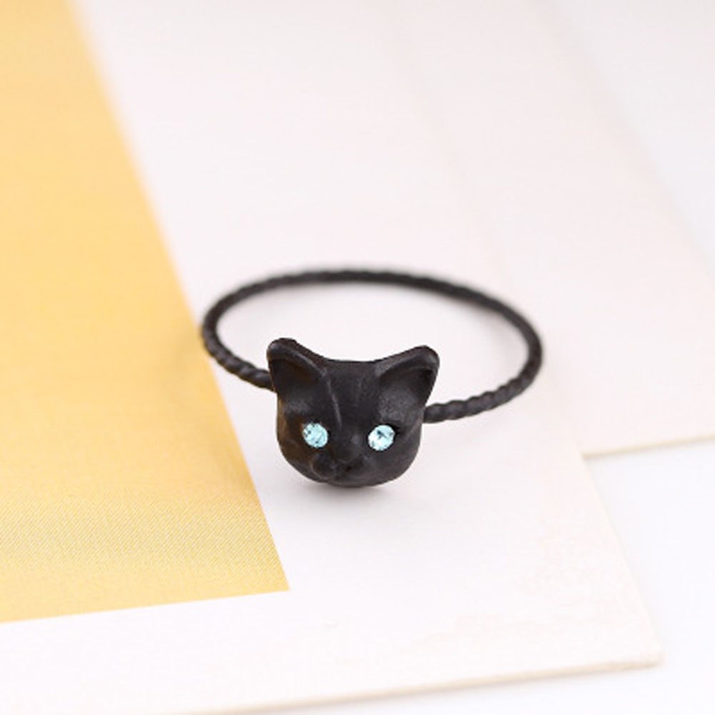 1Pcs New Gold Color Cute Cat Head Finger Ring Fashion Jewelry Wholesale New Design