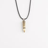 1Pcs Punk Simulation 3D Bullet Necklace Wax Rope Chain 1314 520 Couple Bullet Pendant Necklaces Black Leather Chain