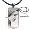 1d One Direction Sketch N Draw Necklace Long Chain With Rectangle Necklace Jewelry For Women Children