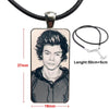 1d One Direction Sketch N Draw Necklace Long Chain With Rectangle Necklace Jewelry For Women Children