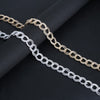 1m/lot 19x17mm Gold/Rhodium Plated Aluminum Buckle Chian Necklace Chains for Jewelry Making