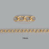 1m/lot 19x17mm Gold/Rhodium Plated Aluminum Buckle Chian Necklace Chains for Jewelry Making