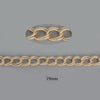 1m/lot 19x17mm Gold/Rhodium Plated Aluminum Buckle Chian Necklace Chains for Jewelry Making