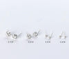 1pair 2.5mm 3mm 6mm 7mm 100% Real. 925 Sterling Silver Fine Jewelry Twisted Love Knot knitting bALL Stud earrings GTLE1684
