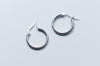 1pair Authentic 100% 925 Sterling Silver fine Jewelry polished GEOMETRIC Lucky Circle Hoop HUggie Earrings gtle2321