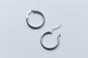 1pair Authentic 100% 925 Sterling Silver fine Jewelry polished GEOMETRIC Lucky Circle Hoop HUggie Earrings gtle2321