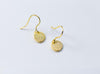 1pair Authentic Real 100% 925 Sterling Silver fine Jewelry Golden Round Coin Geometric dangle Earrings hook GTLE2326