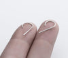 1pair Minima Men's women's 100% Real. 925 Sterling Silver Fine Jewelry bending Ear earrings GTLE1723