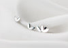 1pair REAL. 925 Sterling SIlver Fine Jewelry Love Heart Stud Earrings 5mm/6mm GTLE2236