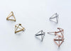 1pair Real. 925 Sterling Silver jewelry 3D Triangle Earrings young girls' Gift Geometric jewelry GTLE1230