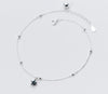 1pc 100% real. 925 Sterling silver Fine Jewelry Blue Star Anklet /Chain Bracelet GTLS561