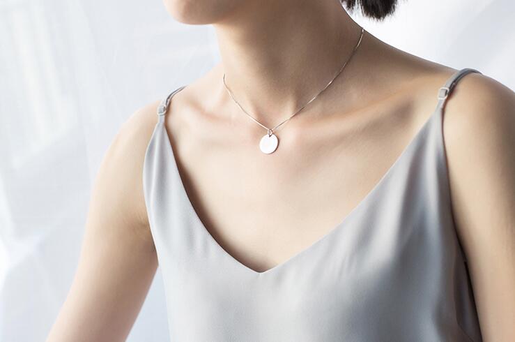 1pc 11mm/ 15mmPolished Round Coin Necklace pendant Real. 925 Sterling Silver Fine Jewelry Gift X1548