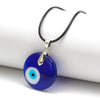 1pc 30mm Evil Eye Charms Necklace Blue Glass Pendants With Adjustable Chain Men And Women  Necklace Jewelry