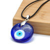 1pc 30mm Evil Eye Charms Necklace Blue Glass Pendants With Adjustable Chain Men And Women  Necklace Jewelry