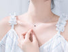 1pc 5MM Small Tinny Authentic 100% REAL. 925 Sterling Silver FINE Jewelry Black Enamel Round Pendant Necklace GTLx1727