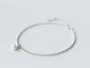 1pc 925 Sterling Silver jewelry sMALL Natural Button Pearl Beads Chain Bracelet Charm gtls421