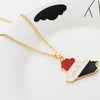 1pc Anniyo Republic Of Iraq Map/Kurdish Region Map Flag Pendant Necklace for Women/Men Gold Color Jewelry Maps of Iraq Necklaces