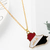 1pc Anniyo Republic Of Iraq Map/Kurdish Region Map Flag Pendant Necklace for Women/Men Gold Color Jewelry Maps of Iraq Necklaces