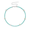 1pc Bohemian Style Flowers Decor Choker Adjustable Cute Bead Necklace Choker For Beach Travel Jewelry Accessories